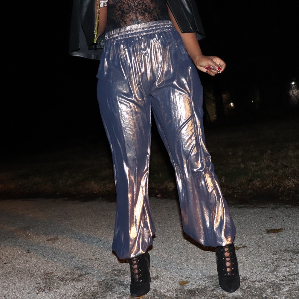 Zara metallic pants